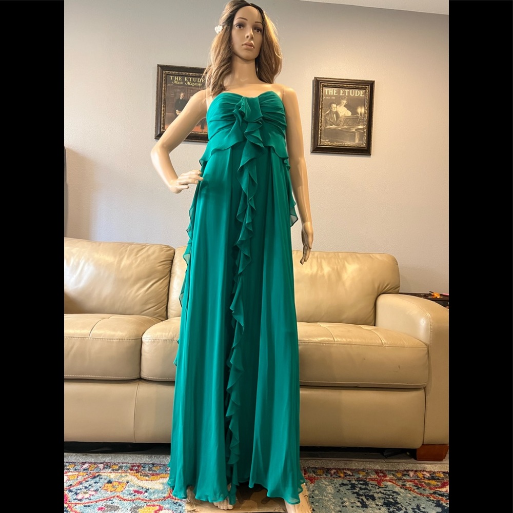 Badgley Mischka Collection Emerald Gown This Dress Is 100% Silk